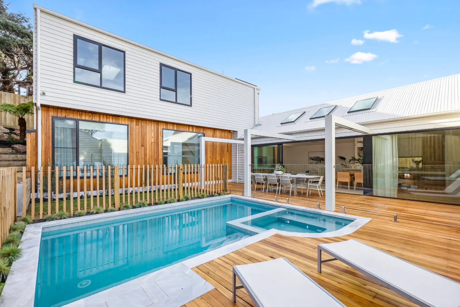 Prince Street, Mornington. Pool and deck off the living room.
